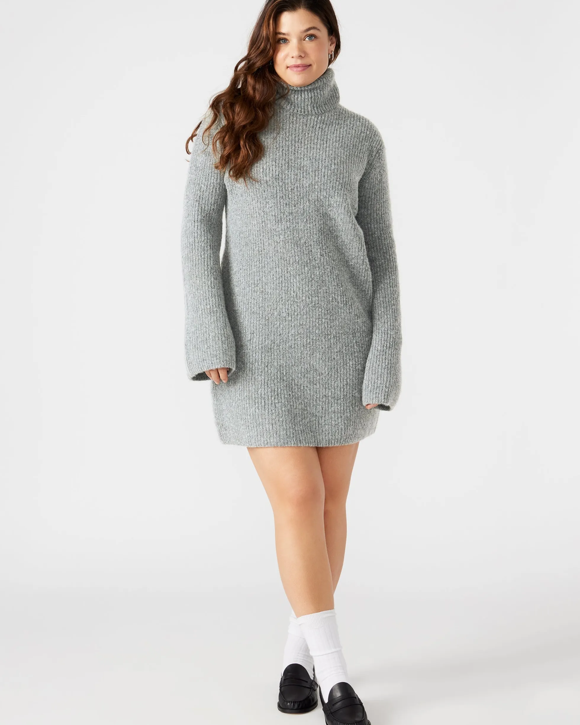 abeni grey sweater mini dress Abbie formal wear for men